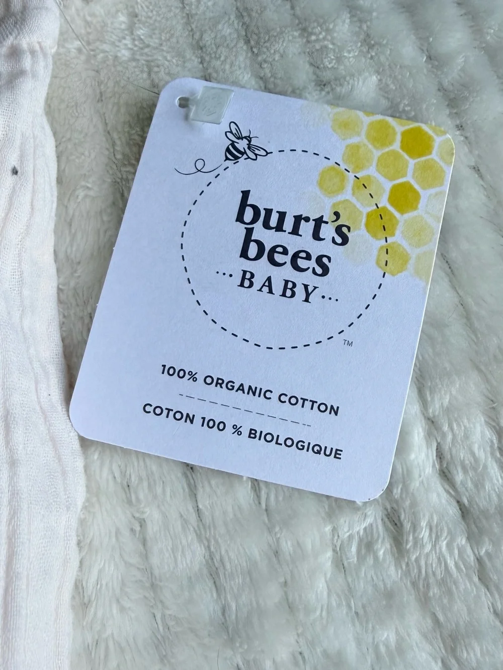 Burt's Bees Baby Pale Pink Peter Pan Collar Romper
